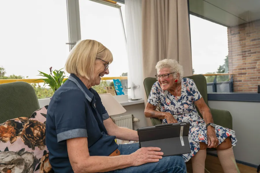 Mevrouw in woonzorg Westerheem